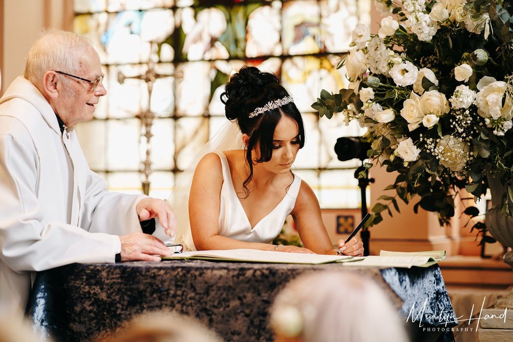 Signing register bride church wedding yorkshire (Copy)