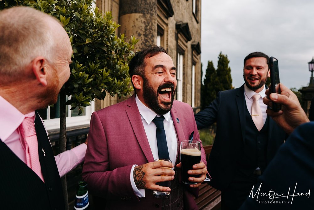 natural wedding photographer fun laugh beer yorkshire (Copy)