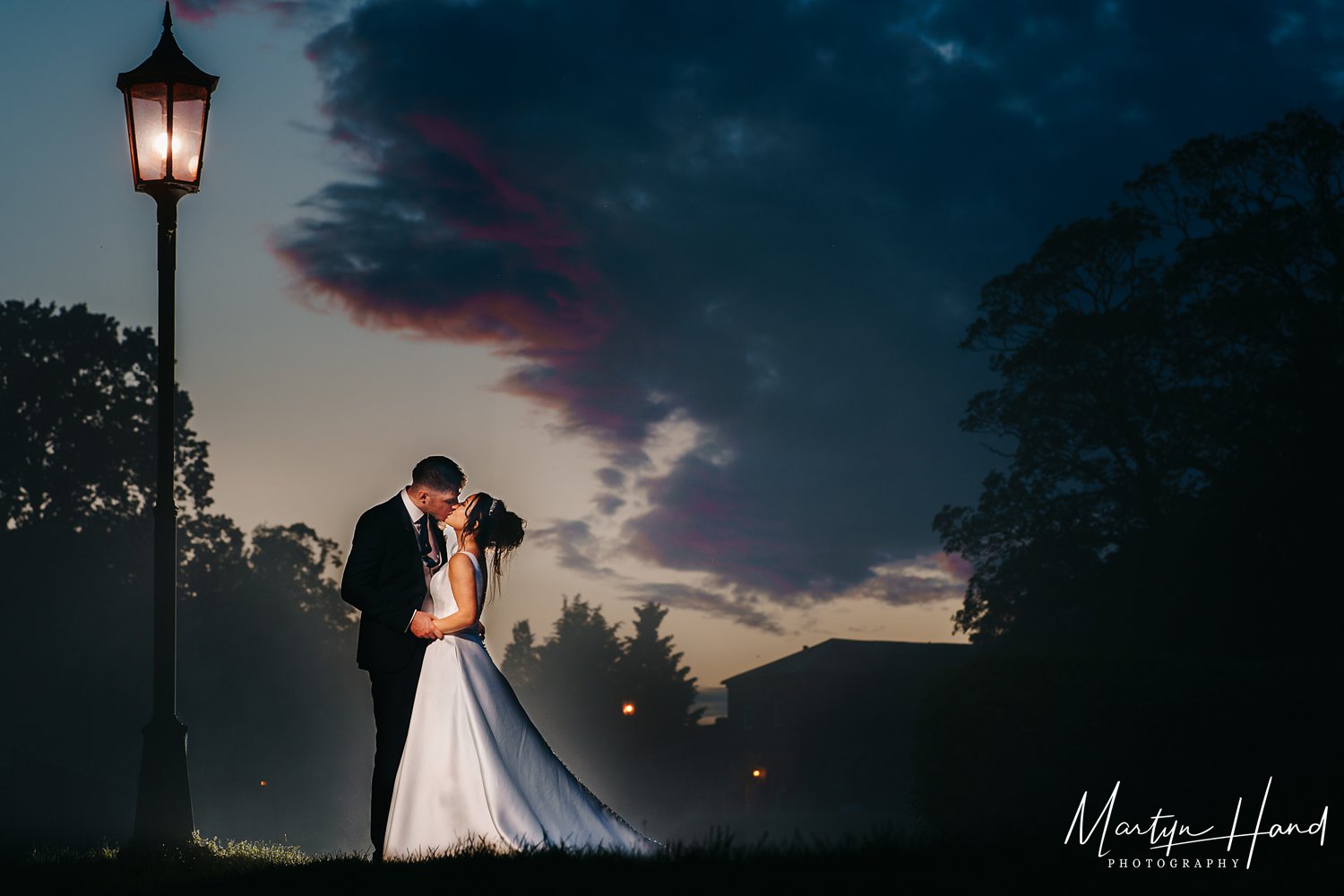 night time wedding picture yorkshire denton hall (Copy)