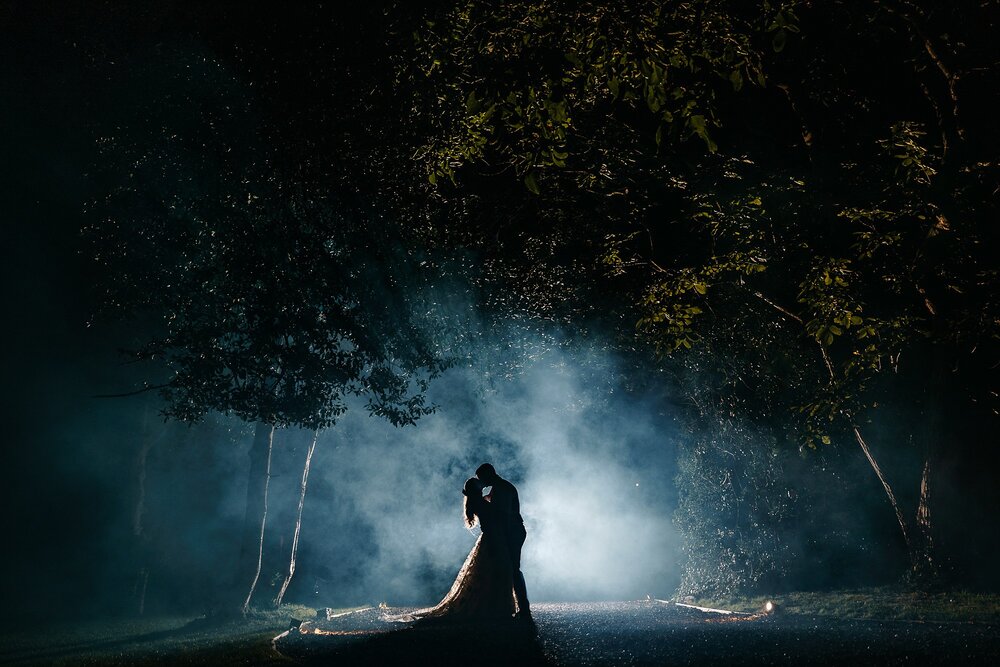  Garden Marquee Wedding Photography Yorkshire Wedding Photographer Martyn Hand Smoke Bomb  