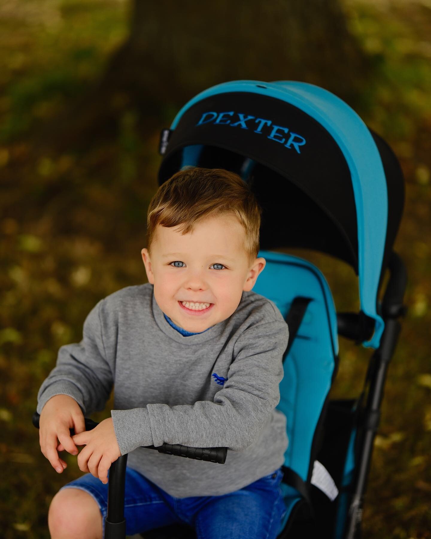 I think it is safe to say Dexters time with his amazing SmarTrike is sadly coming to an end&hellip; his head fully touches the canopy!! Time for something bigger and better with 2 wheels we think! Bonus - slide to the end to see what happens when he&