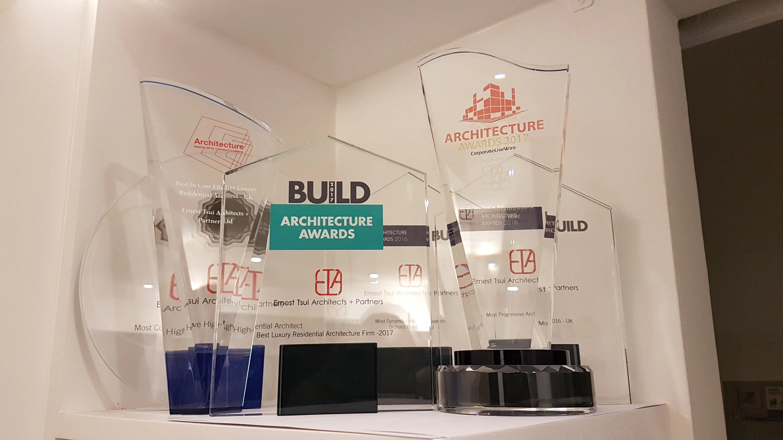 Award Shelf at the studio