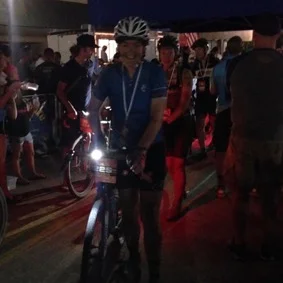  Overwhelming happiness at the finish after battling headwinds and trains (Photo: Francien Dechesne).