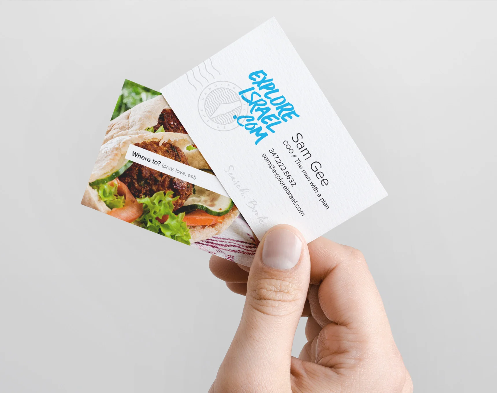 Saying it like it is: The company name is a descriptive and memorable call to go forth and conquer that is instantly recognizable as an online service. The brush-lettered wordmark is bold and rough around the edges, with a hint of mischief — like that Eged bus driver.