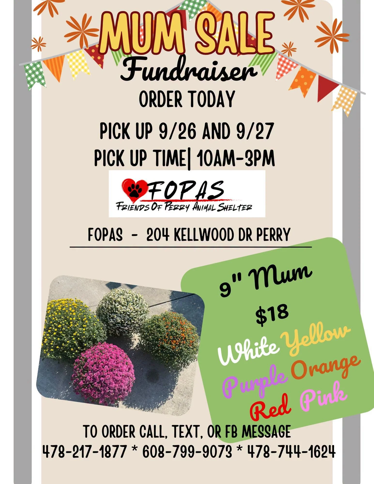 FOPAS Mum Sale 2026