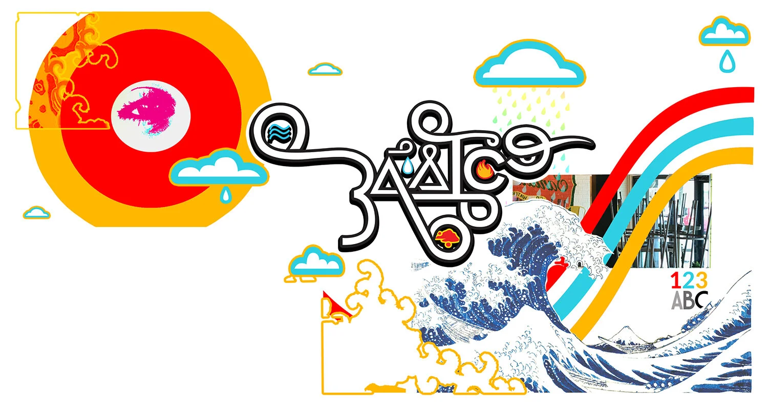 Sketch for mural at Básico Juguería, Santurce 2017