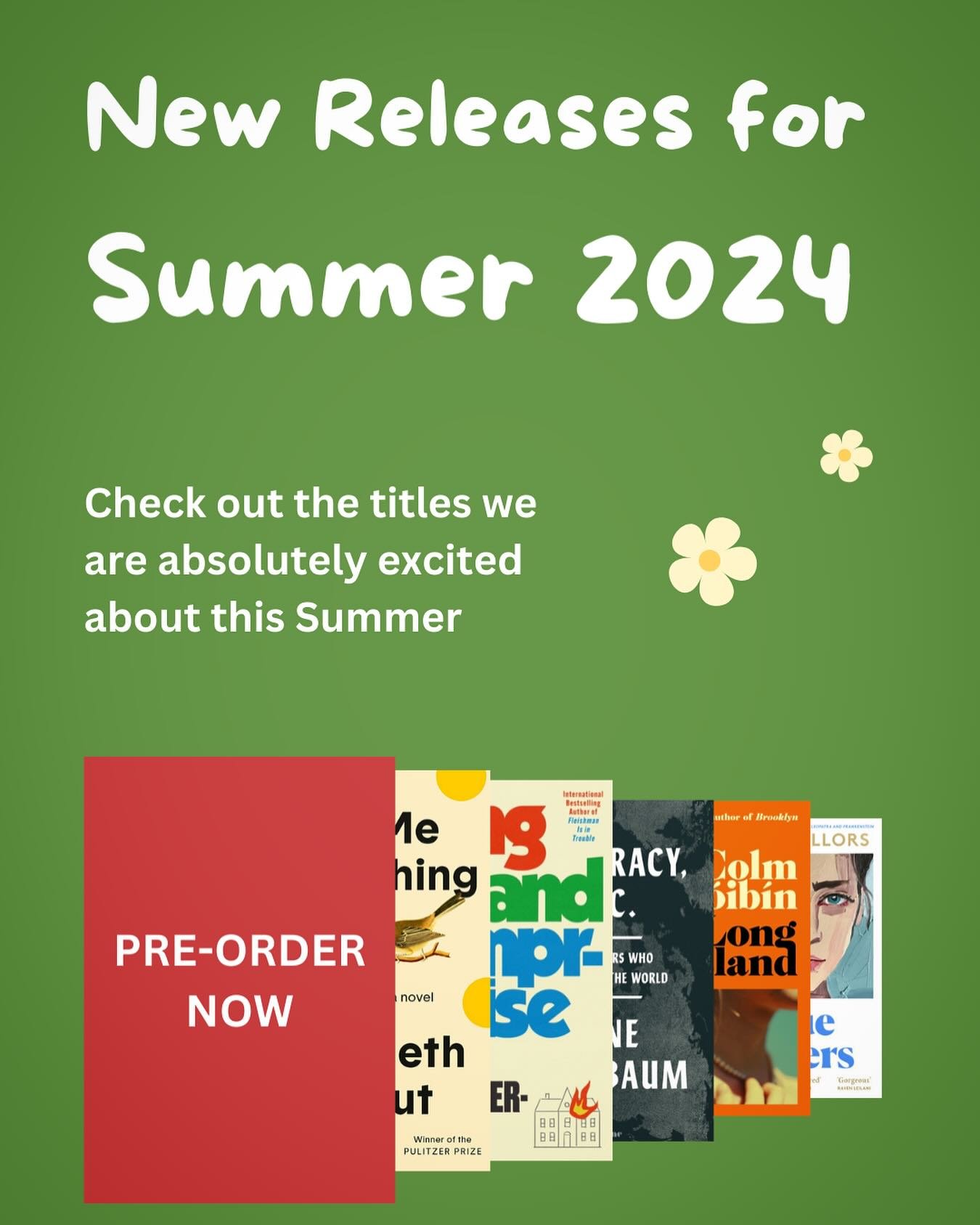 Happy sunny Thursday ☀️

We are thrilled to bring you the second installment of our &lsquo;New Releases&rsquo; newsletter. 

At Books &amp; Company, we are always keen to bring you a great selection of fiction and non-fiction, and to make sure we kno