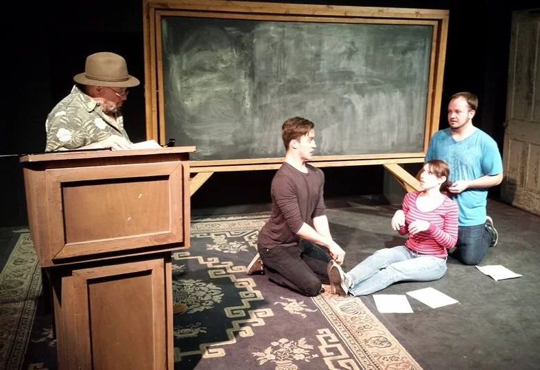 Victor Raider-Wexler, Seth Macchi, Amy Attaway, and Ryan Hruza rehearsing in 2015.