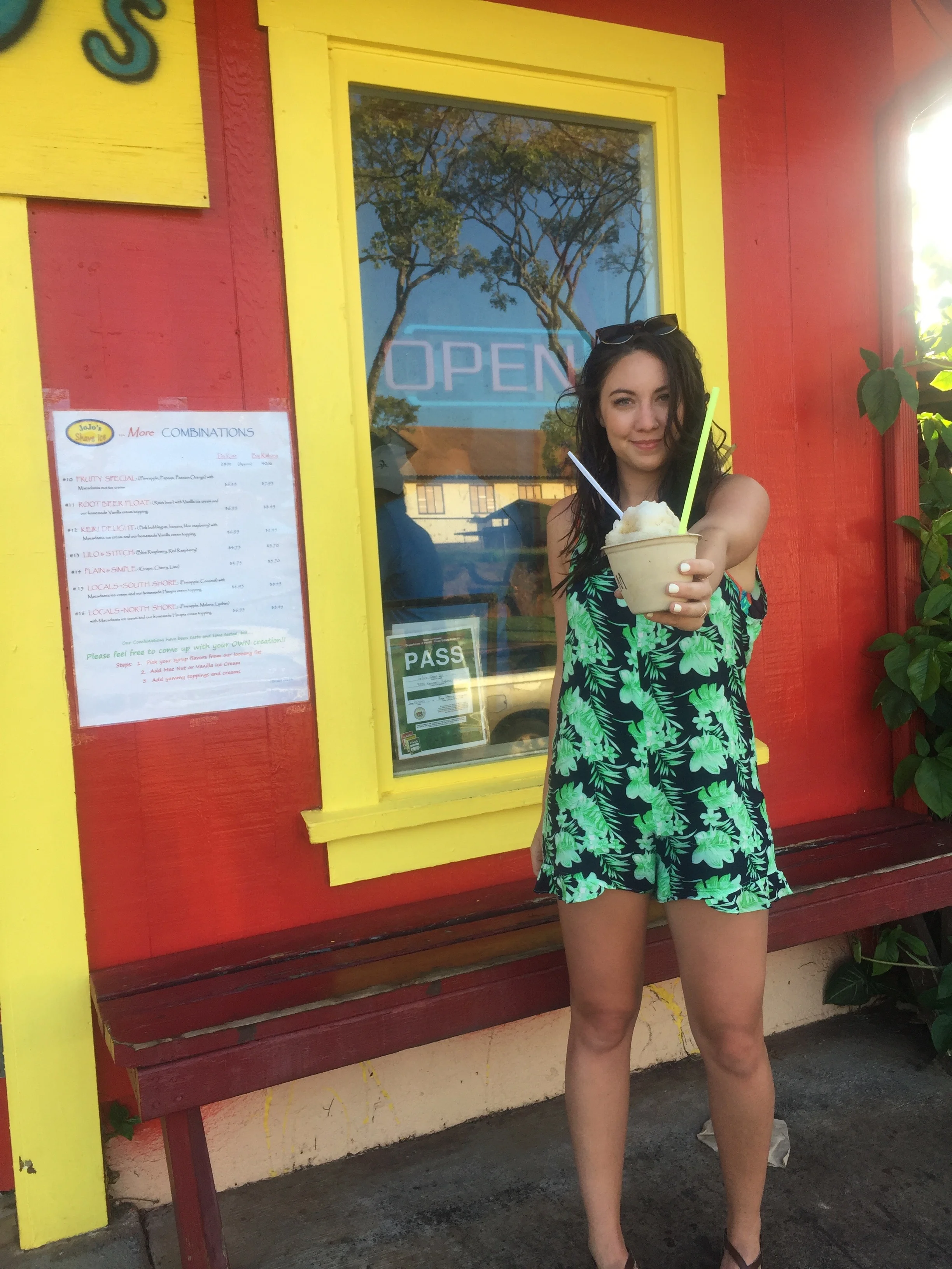 Guys, the shaved ice on Kauai is like none other! Its practically a spiritual experience. The shops seem to be everywhere, but this one (JoJos) and Wailua Shaved Ice were my favorite! Pretty sure I got one every day. That and JAVA Kai Coffee. If you…