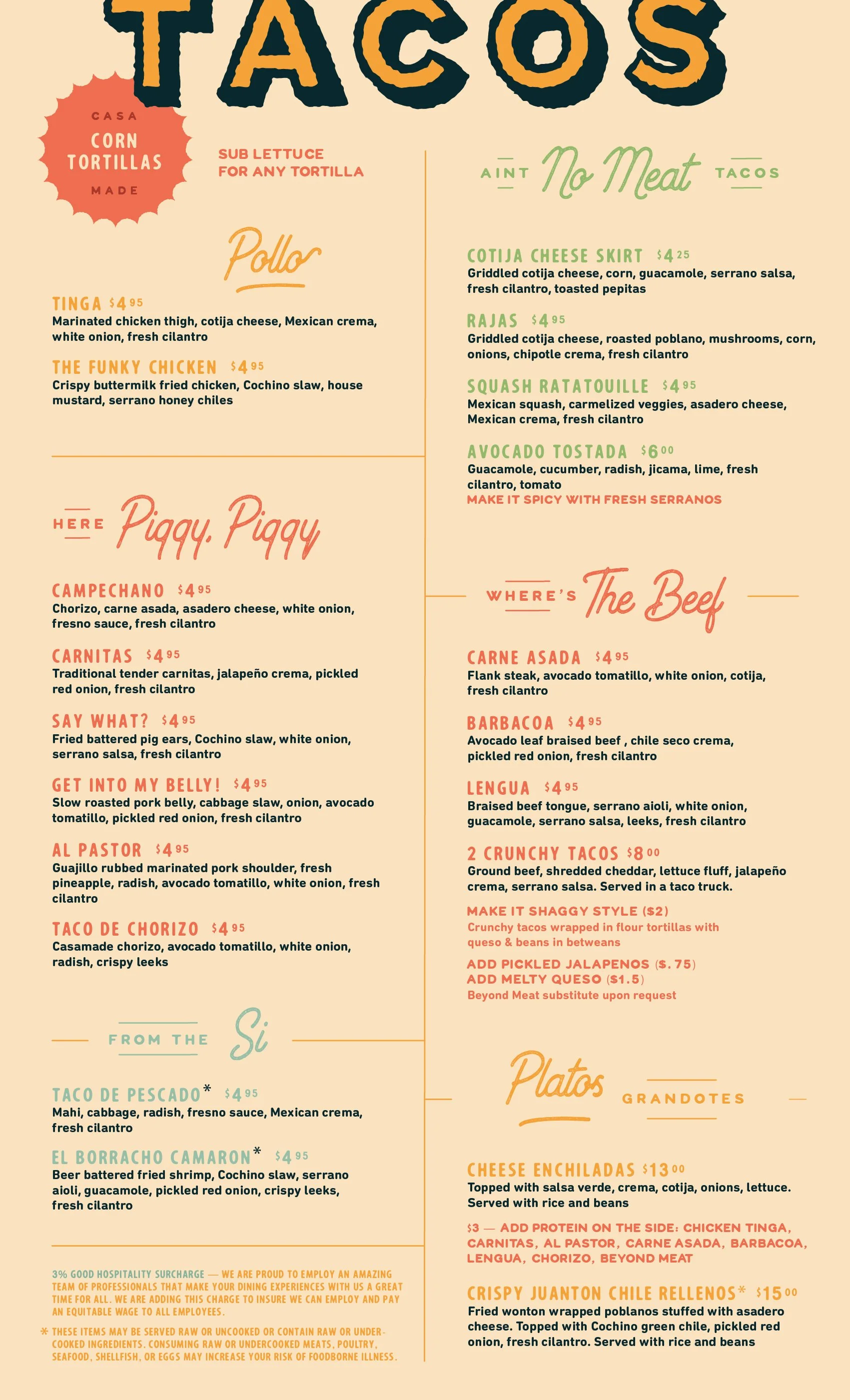 Discover Cochino Taco's Edgewater Menu Tacos, Burritos & More