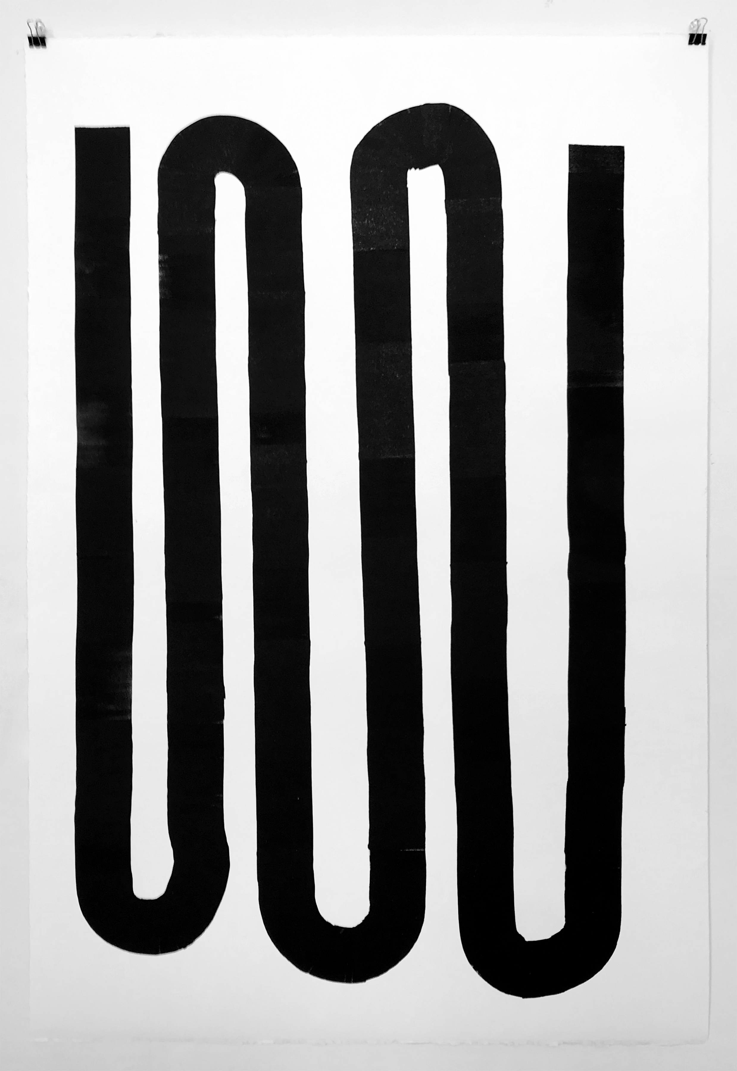  Radiator, 2019, Litho ink on paper, 44 x 30 inches (unframed) 