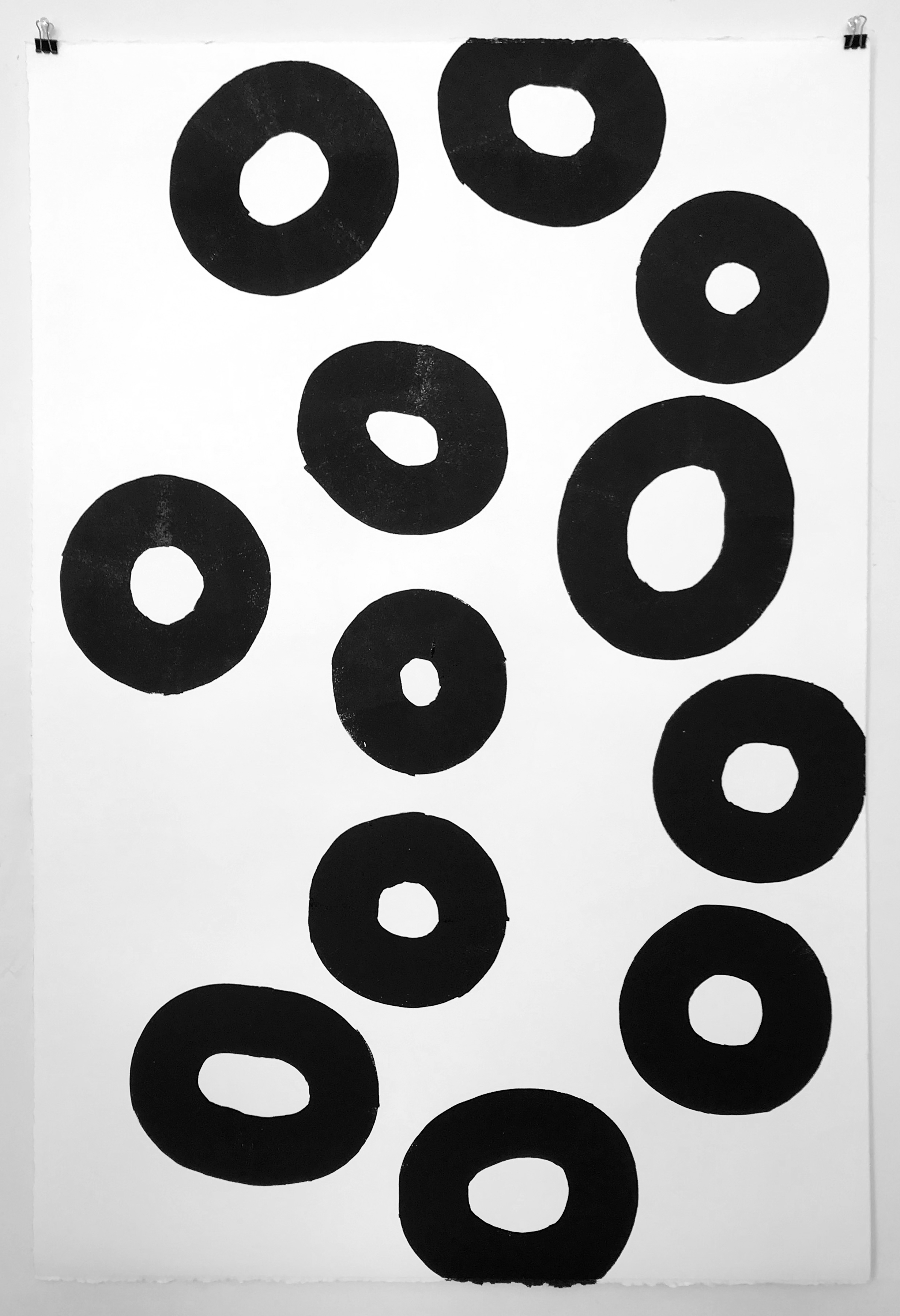  M&amp;M’s for Lucio Fontana, 2019, Litho ink on paper, 44 x 30 inches (unframed) 