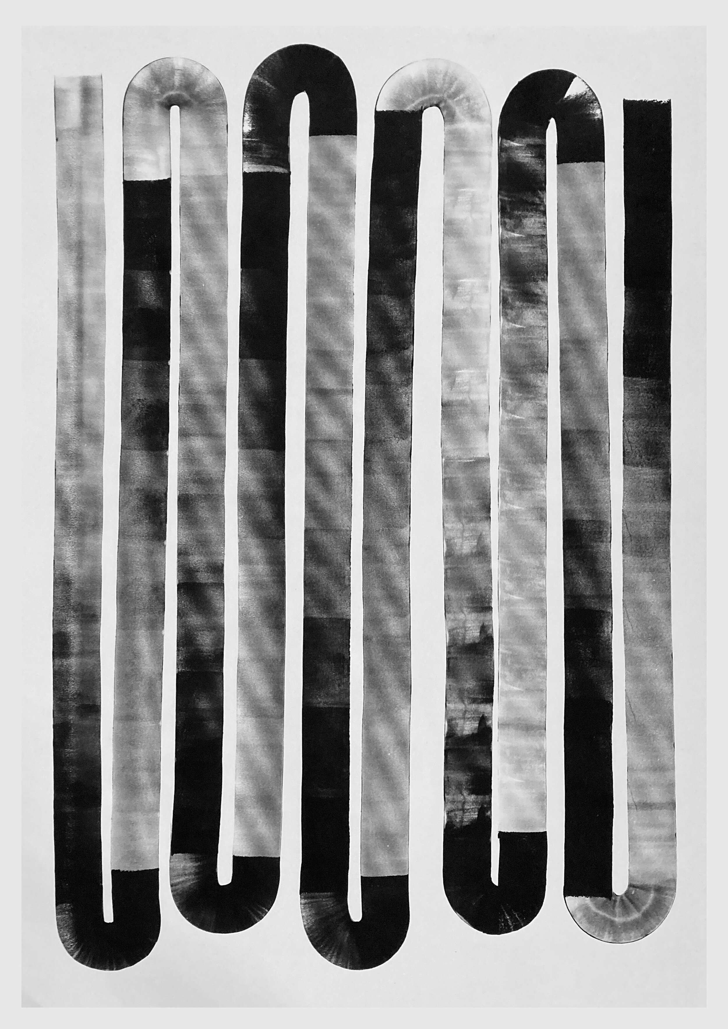  Radiator, 2021, Litho ink on paper, 44 x 30 inches (unframed) 