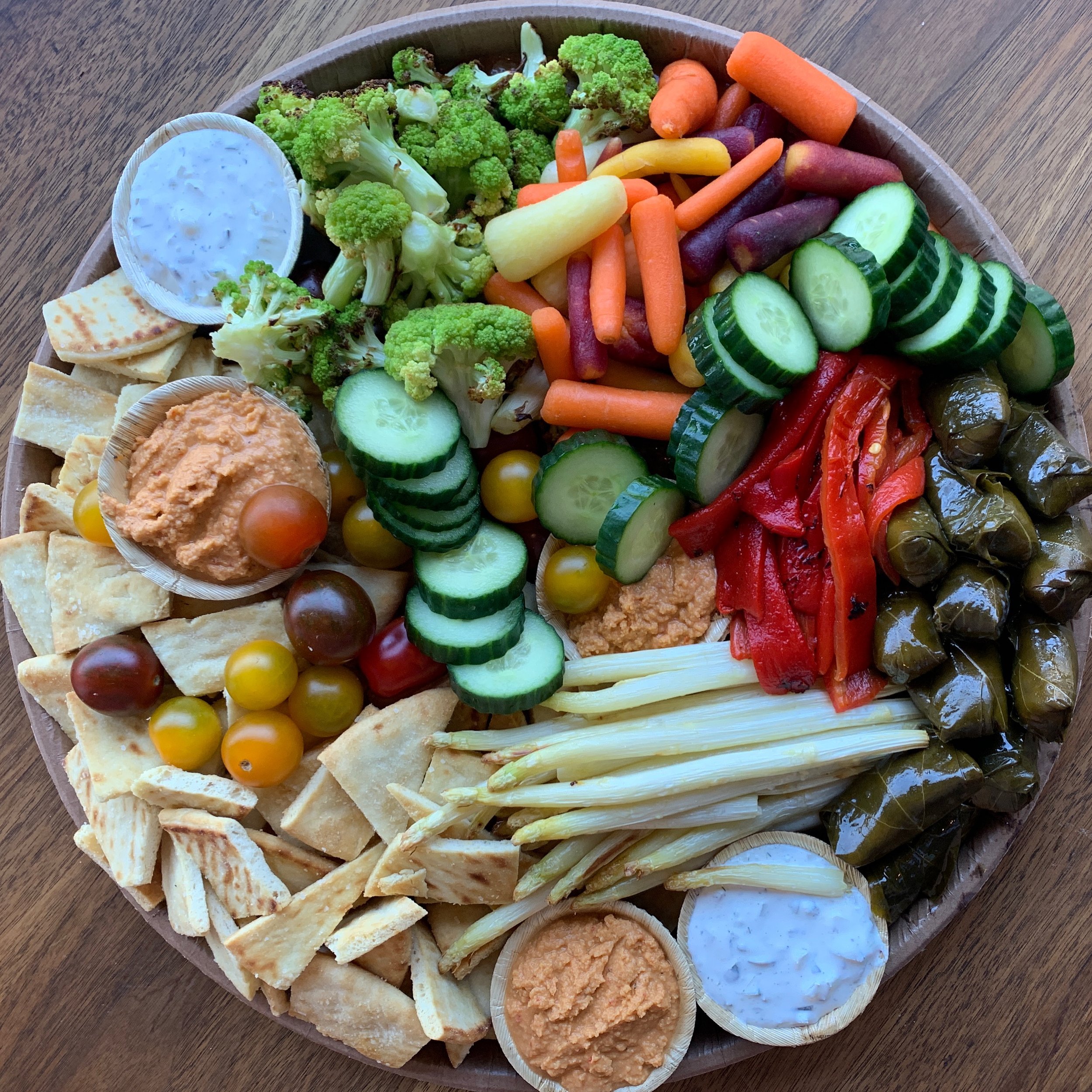 Platters for vegetarians and vegans.