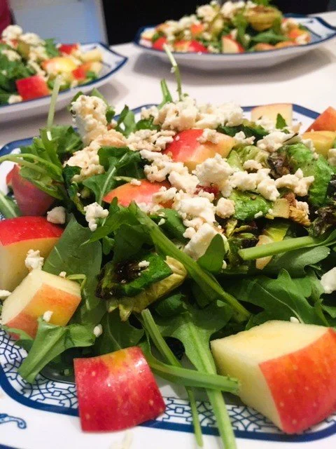 Best Ever Holiday Apple &amp; Farro Salad with Garlic Lemonette Dressing