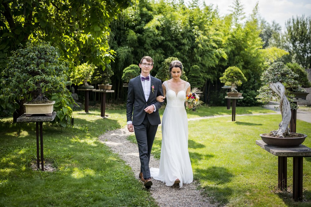 traumhochzeit im bonsaizentrum  Jacqueline Eustachi Fotografie