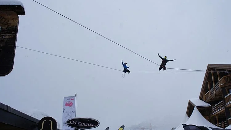 Xtreme Verbier Highline 2014 - The hard life of slacklining in the snow