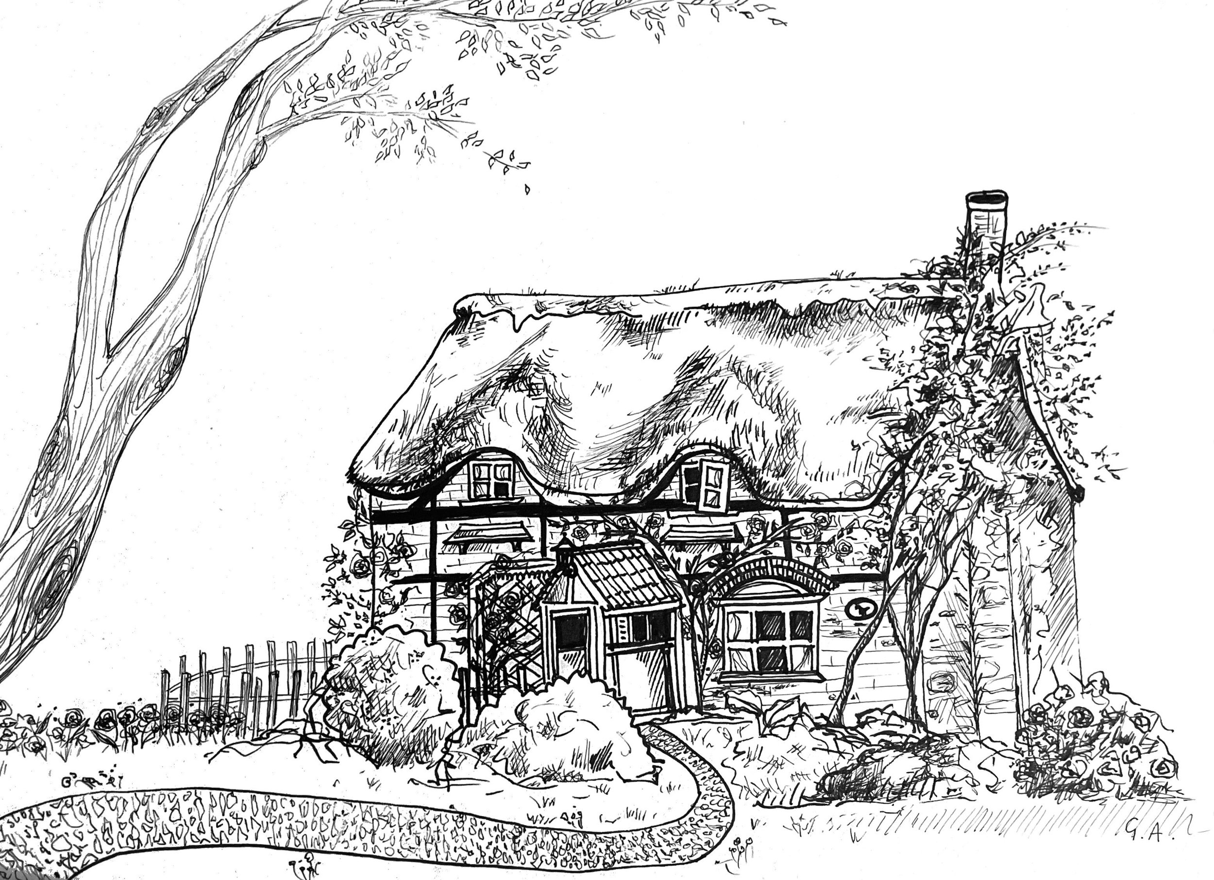 Thatched cottage illustration_Georgia Adsett Artist.jpeg