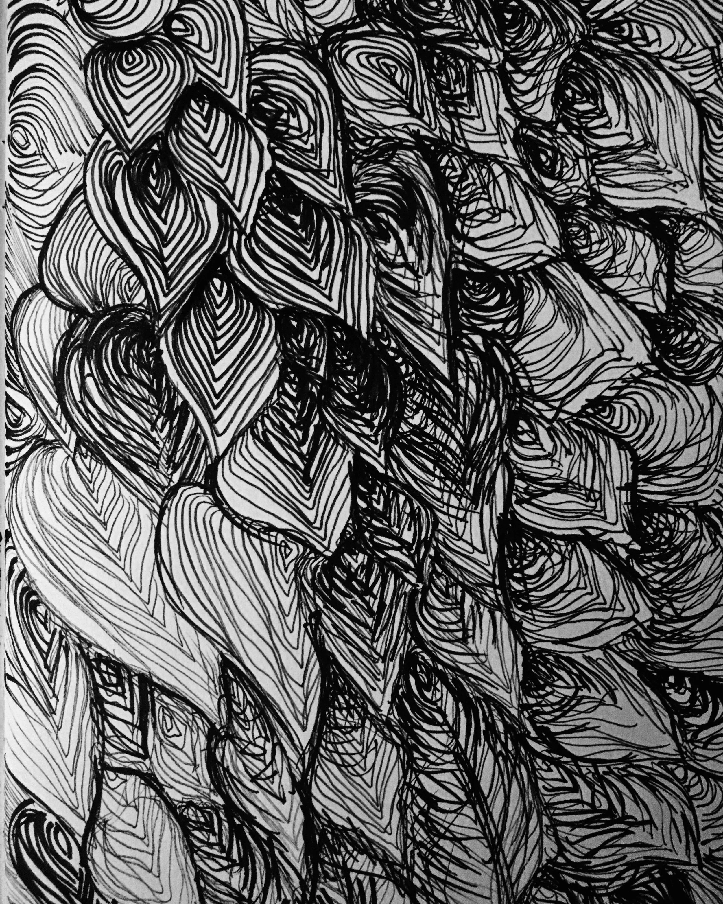 Textured leaves illustration