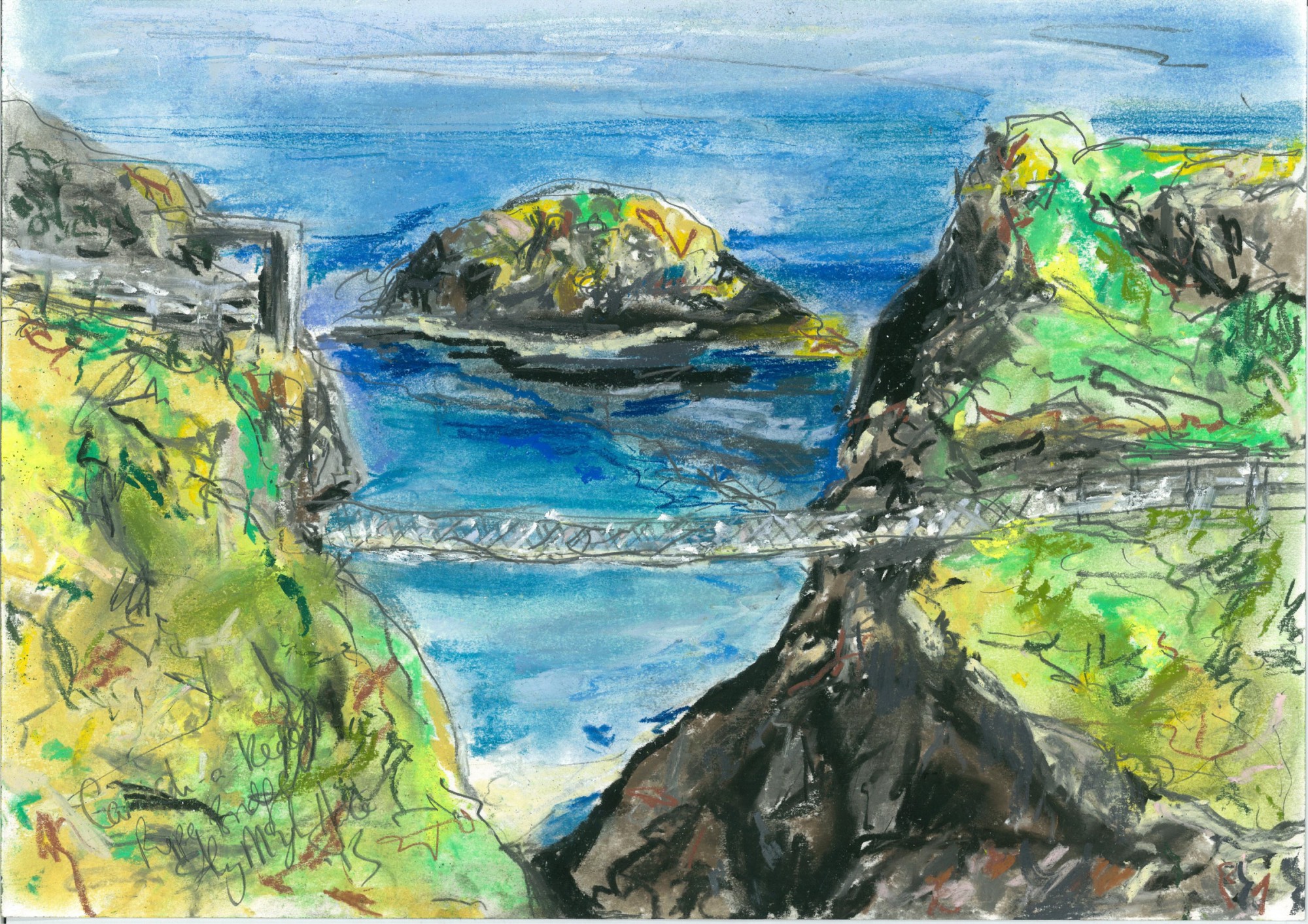 Carrick-A-Rede Rope Bridge/ Antrim Coast Artist - Aly Harte
