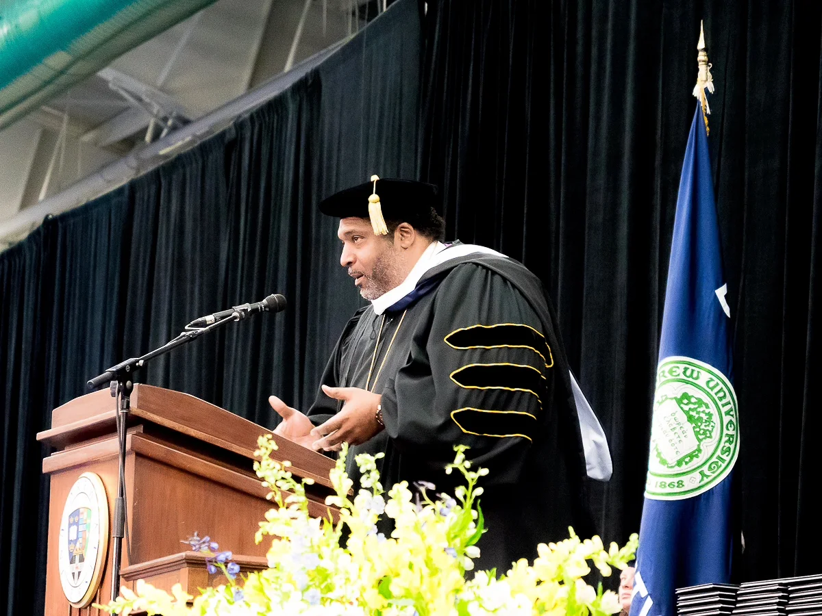 The Rev. Dr. William J. Barber II keynotes Drew University commencement May 2017.