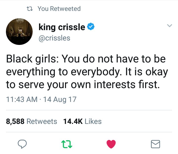 Shoutout to Crissle for this necessary reminder