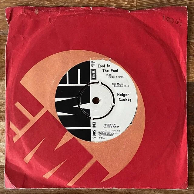 Cool In The Pool by Holger Czukay. EMI 5005, UK, 1979.
•
•
It’s been a while since I posted so to make up for it here’s a slice of oddball pop magic from oddball music magician, Holger Czukay. Click link in bio to listen on Spot