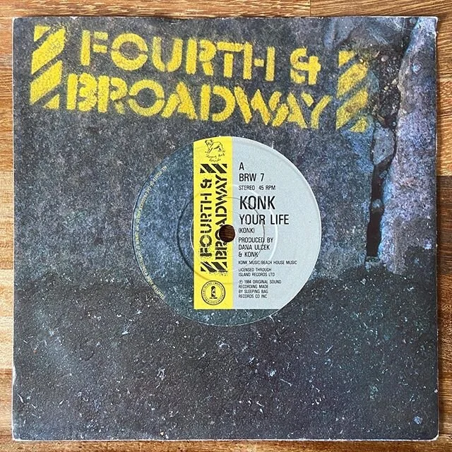 Your Life by Konk. Fourth & Broadway, BRW 7, UK, 1984.
•
•
Early 80s polyrhythmic NYC disco-funk renegades Konk aren’t as well known as Talking Heads or Art of Noise or Yello - but dagnammit they probably should be. Killer dancefl