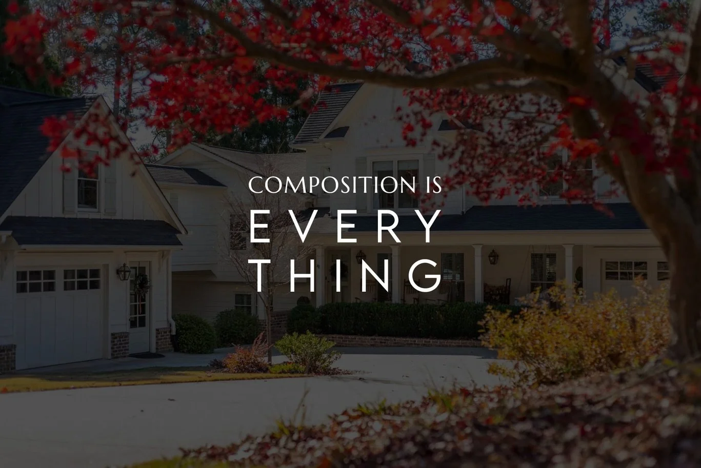 We believe the core of good work is deliberate, planned composition. Being able to produce quality visuals in a 1-3 hour appt is a skill in itself, brought on from years of work across several fields of photography. But real estate isn&rsquo;t street