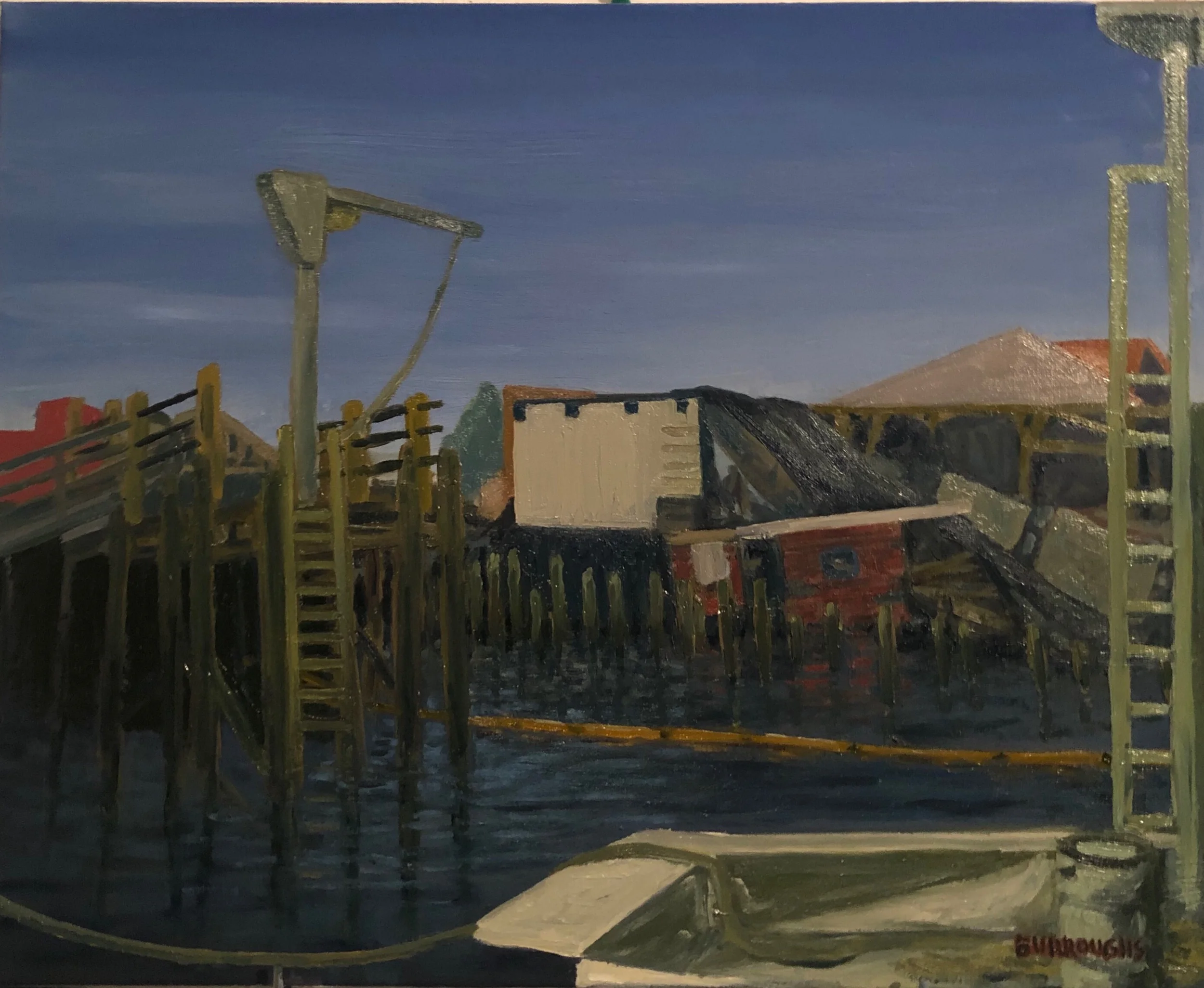 “Collapse in The Harbor” 2019 16” x 20” Oil on canvas