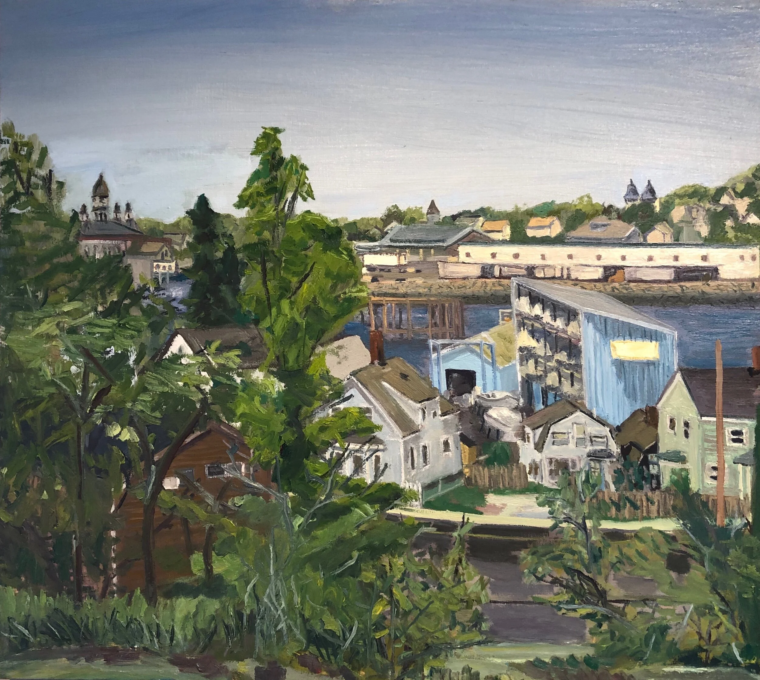 “Brown’s Boat Storage” 2019 24” x 27” Oil on canvas
