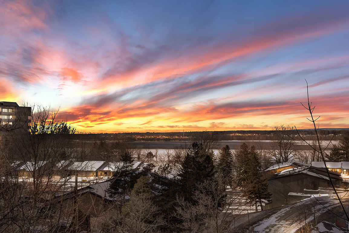 Enjoy the balcony view at 514-1100 Ambleside(instant) evening view