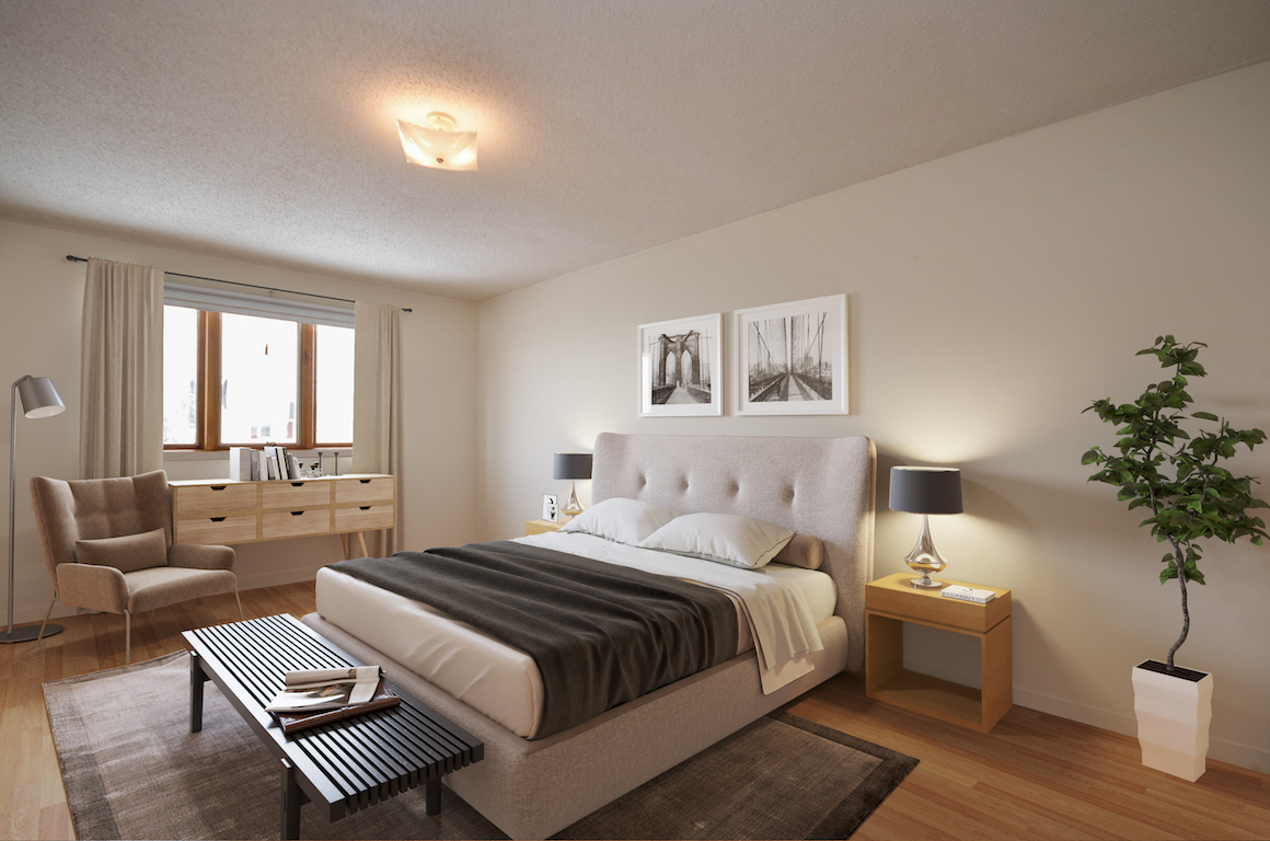 Master bedroom After Virtual Stage 