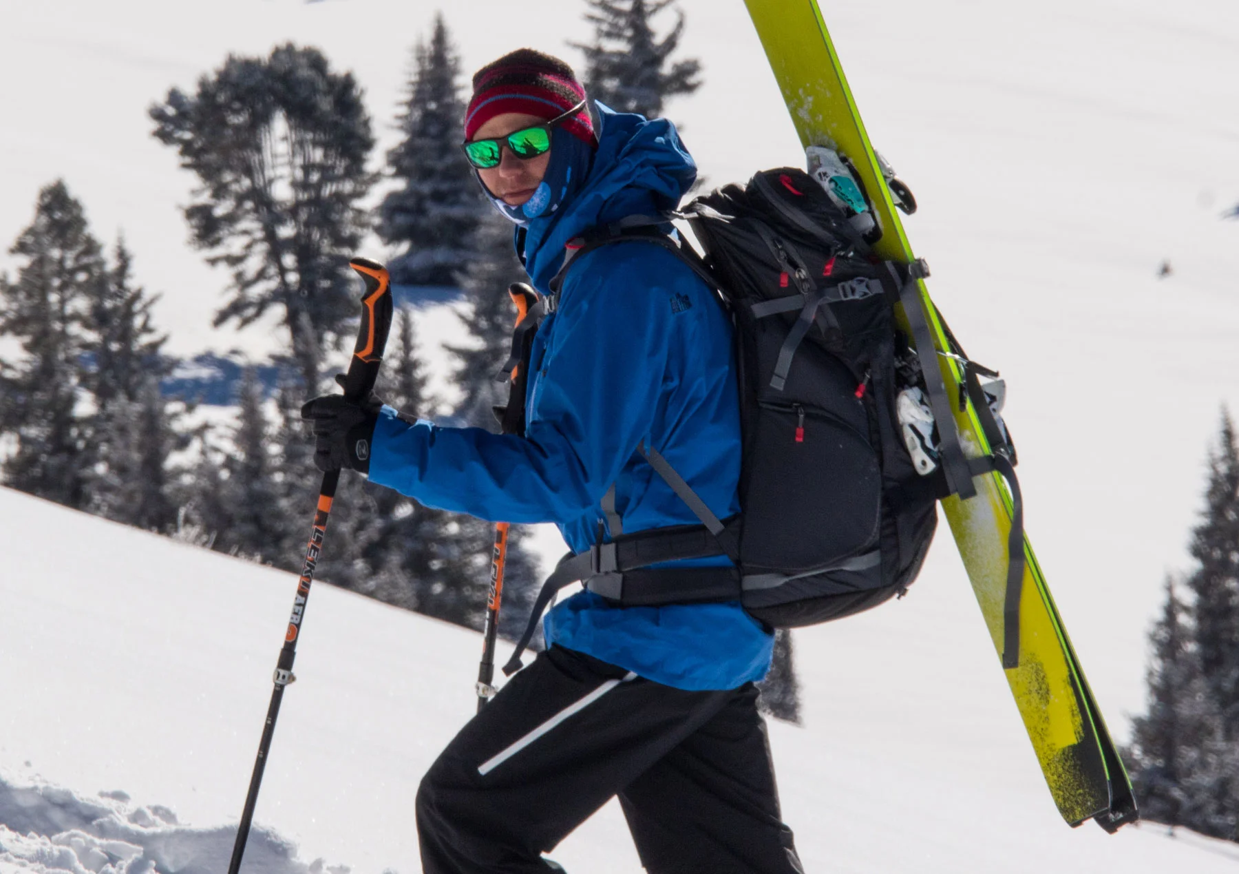 Liam Doran hiking for photos. Photo: Casey Day