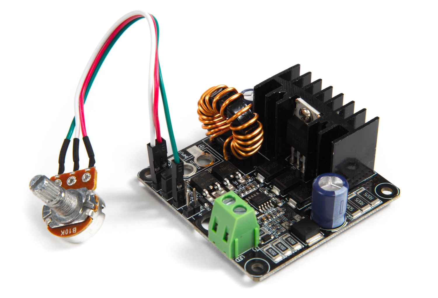 Dimmable via potentiometer knob