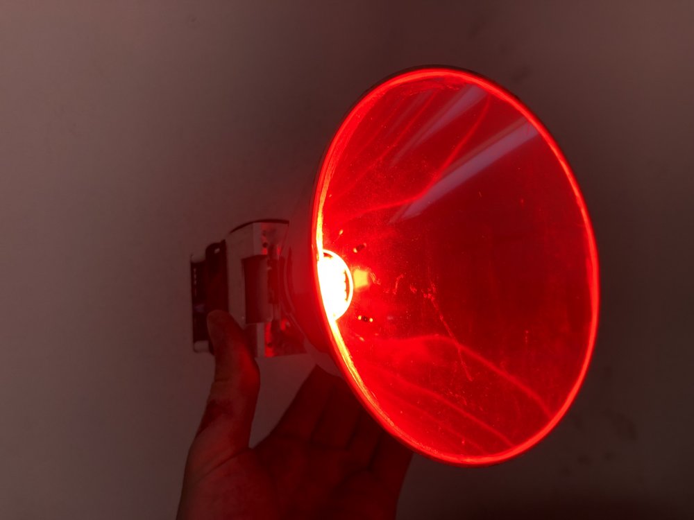 USED - 100W LED with Red COB and Aluminum Parabolic —
