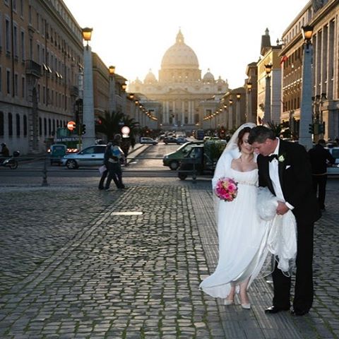 Our wedding day in front of the Vatican. 2009 Thanks to @alex_gritti for the perfect photos!! #tbt #rome #rome🇮🇹 #photography #travelphotography #travel #italy #wedding #weddingphotography #tbt❤️ #destinationwedding #romance #truelove #somuchfun #l