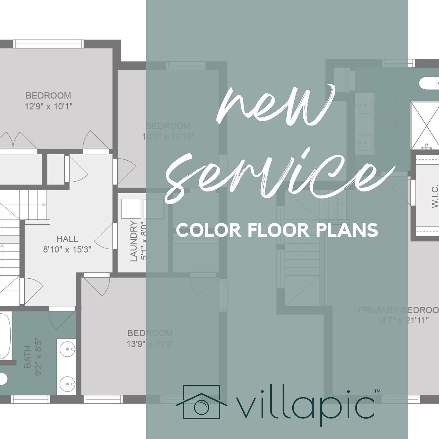 We are SO excited to announce that we are now offering color floor plans as an add-on to your listing photography!!🤗 

Starting at just $50, floor plans are an affordable and impactful marketing tool for your business.

Here are a few reasons why yo