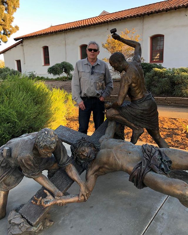 My 3 Stations of the Cross have been move to the king of the California Missions, Mission San Luis Rey. I was there for the blessings of the Stations