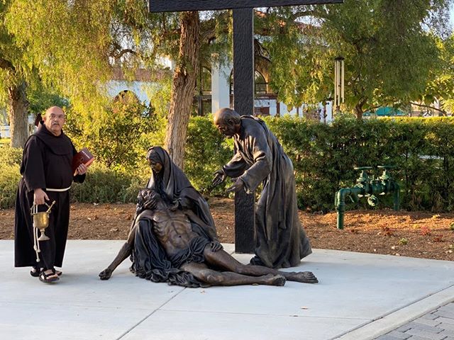 Blessing of Station 13, the #Pieta at the beautiful #Mission San Luis Rey.