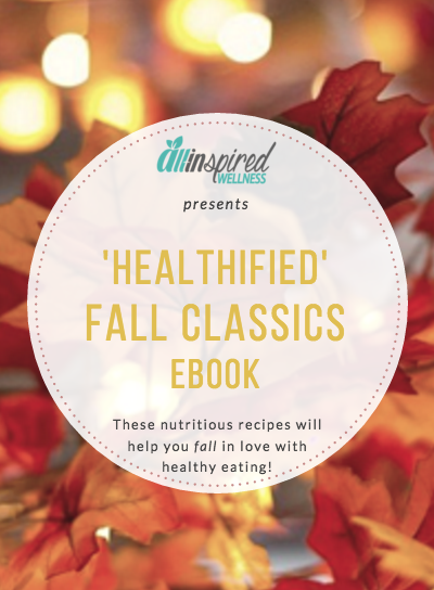 Receive this recipe eBook for FREE when you sign up for the 8-Week #FitforFall Transformation Challenge!
