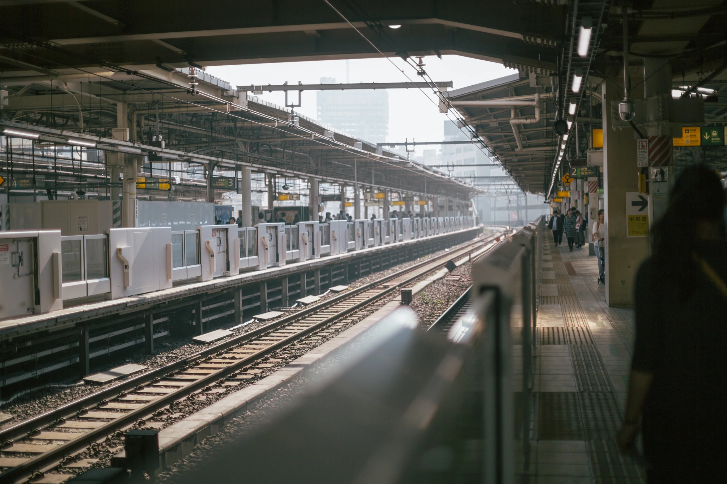 Shortly afterwards, we were on our way to our next stop waiting for the Yamanote train inside Ueno station.