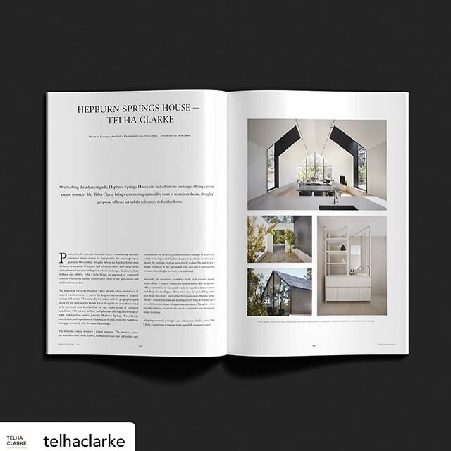 Posted @withregram &bull; @telhaclarke The Local Project Issue III featuring Hepburn Springs House by Telha Clarke
@thelocalproject ⠀⠀⠀⠀⠀⠀⠀⠀⠀
#thelocalproject #telhaclarke #hepburnsprings #hepburnspringshouse #contemporary #cabin #hepburnsprings#arch