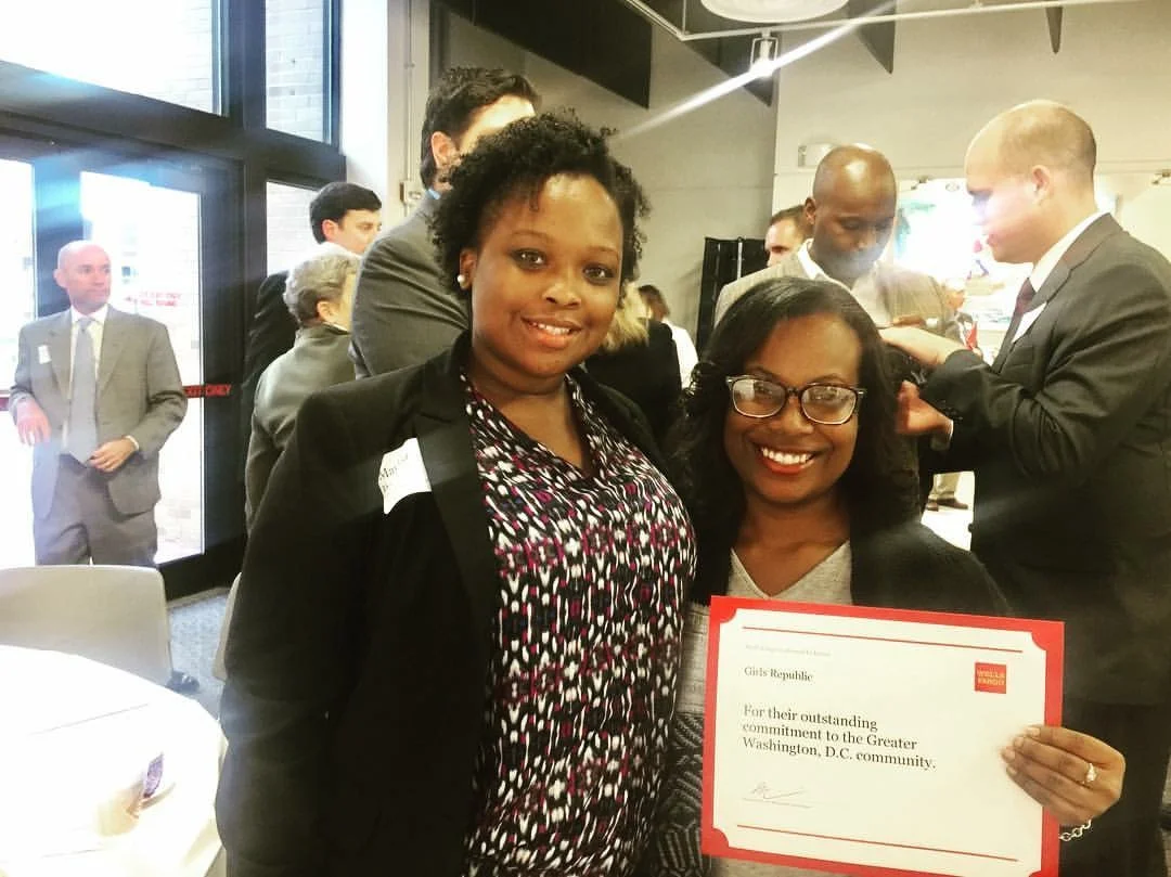 Krystin Wills, Executive Director with Maylisa Dey, Wells Fargo Branch Manager.