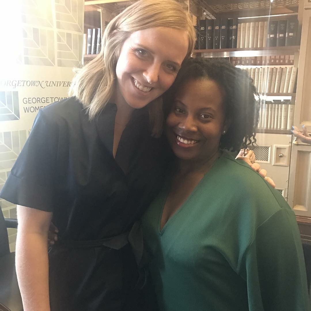 Krystin Wills with Helen Brosnan of Rise to Run at Georgetown Women's Alliance.