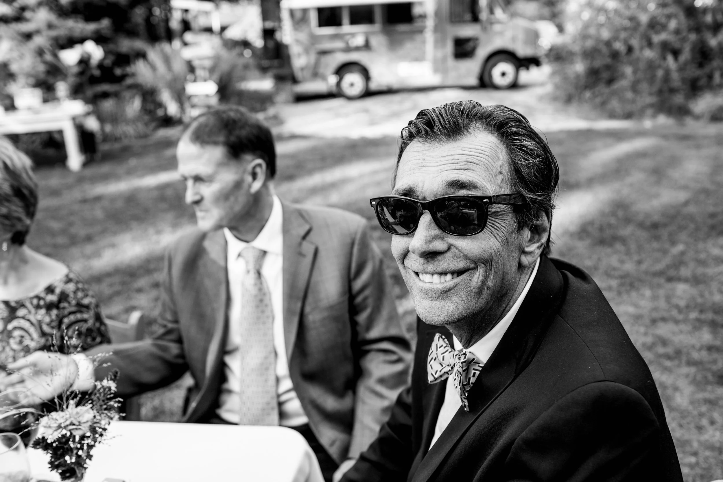 lions farmette wedding, fall wedding, colorado wedding, man wearing bowtie, taco truck