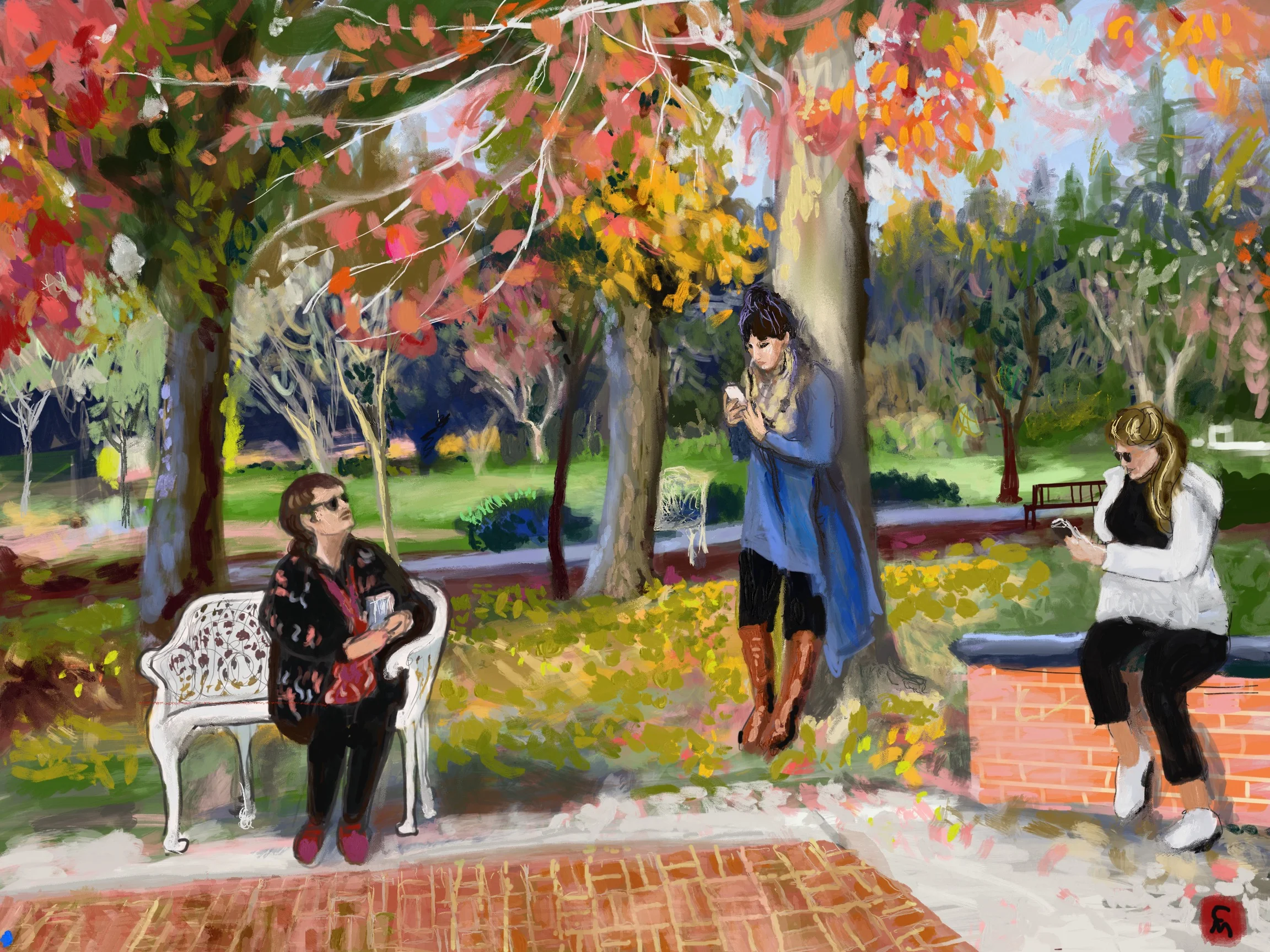 iPad Art Students at Holbrook Palmer Park
