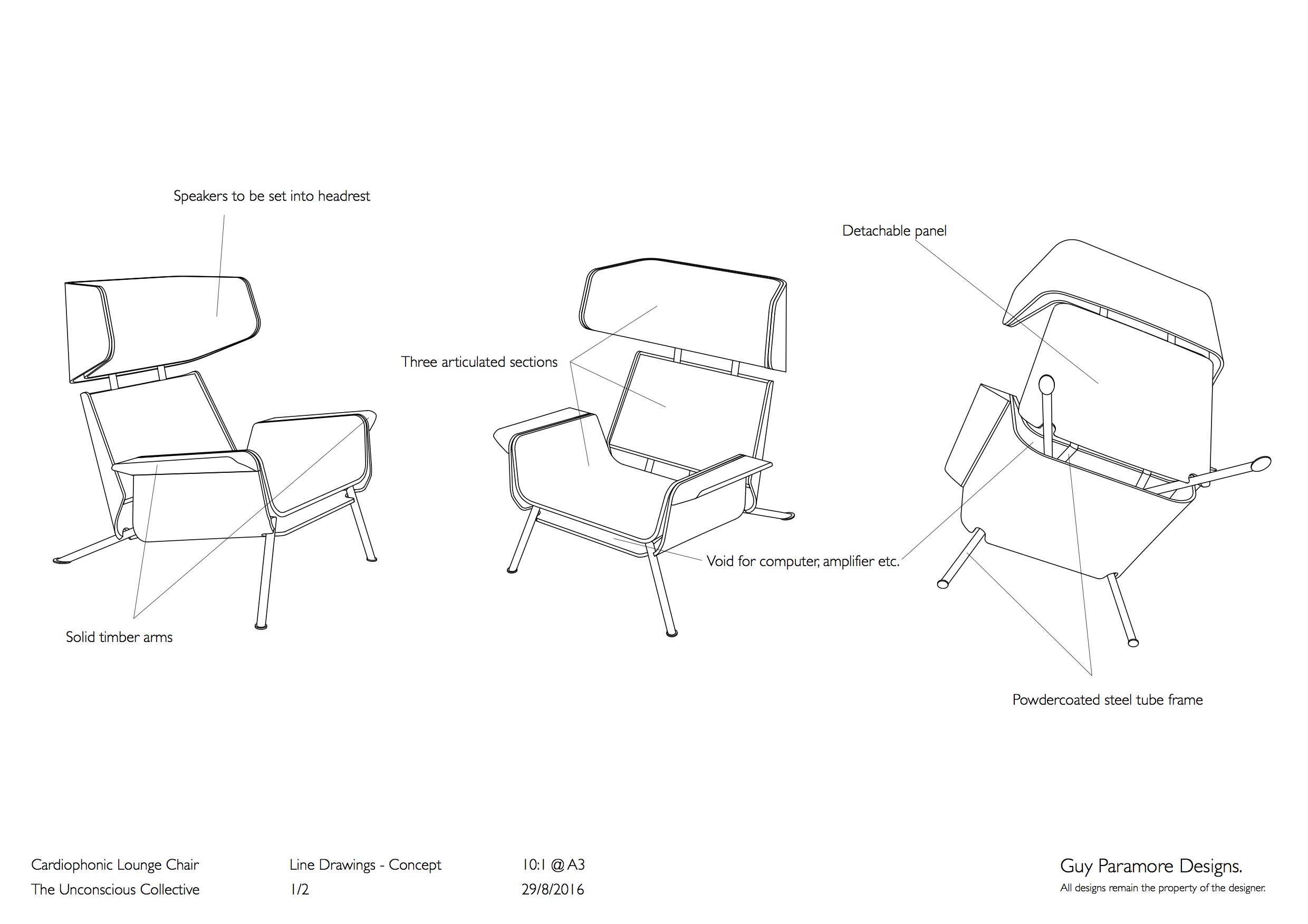 Initial CAD design by Guy Paramore Designs