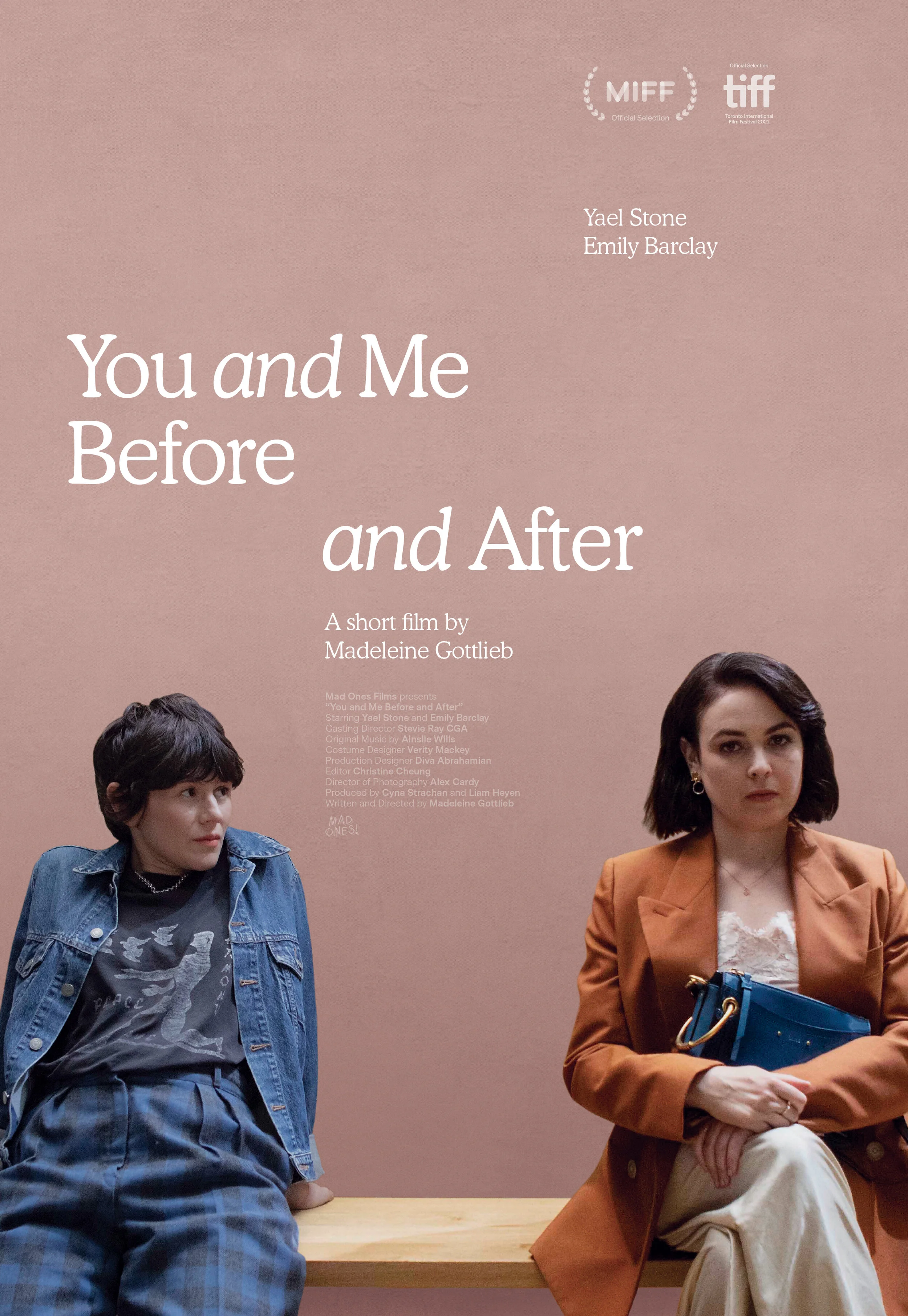 Madeleine Gottlieb's 'You and Me, Before and After' Selected for Toronto International Film Festival 2021