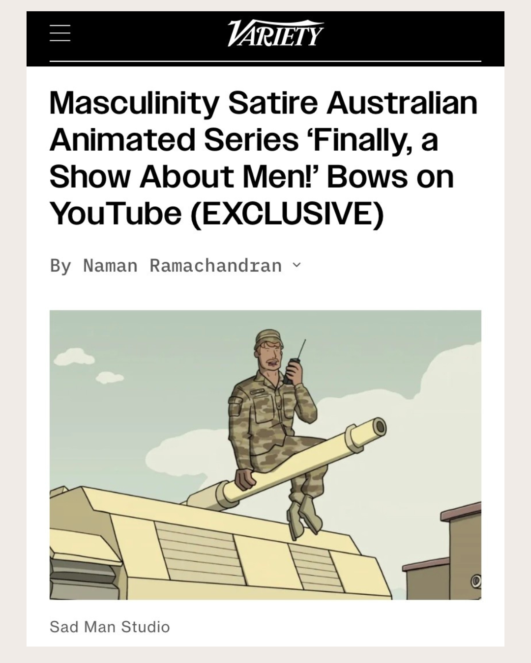 Sad Man Studio’s ‘Finally, A Show About Men’ Releases First Episode